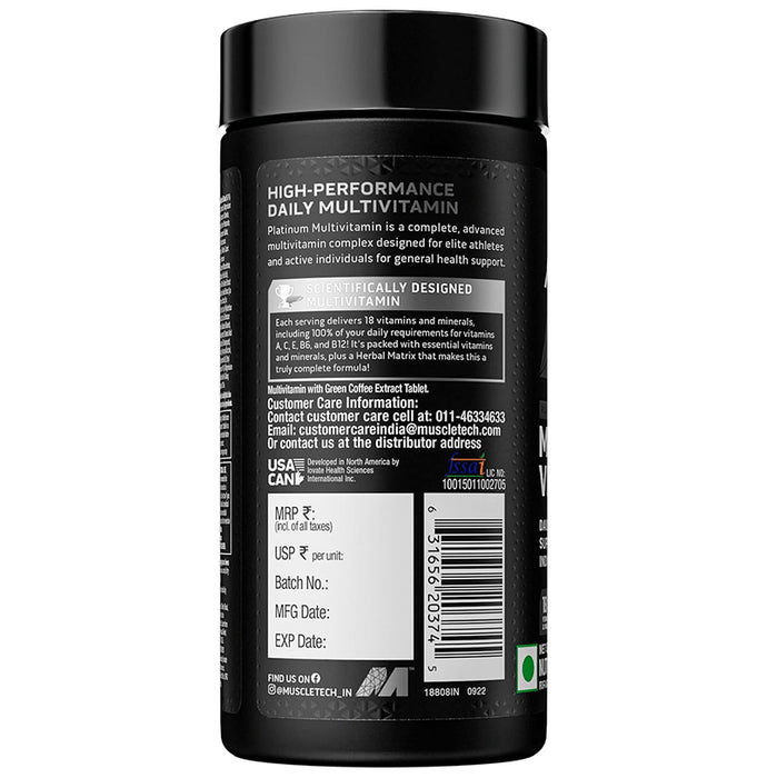 Muscletech Platinum Multi Vitamin Tablet