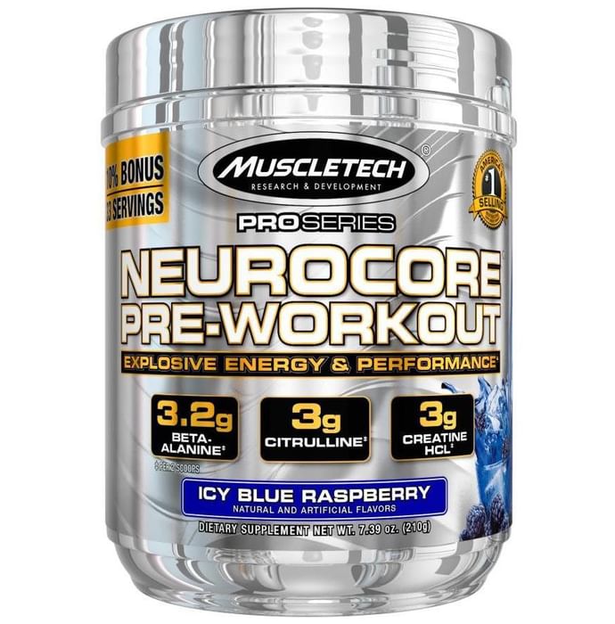 Muscletech Pro Series Neurocore Pre-Workout Powder Blue Raspberry - Classic Derma