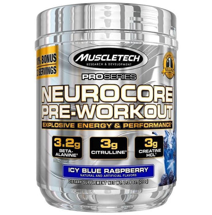 Muscletech Pro Series Neurocore Pre-Workout Powder Blue Raspberry - Classic Derma