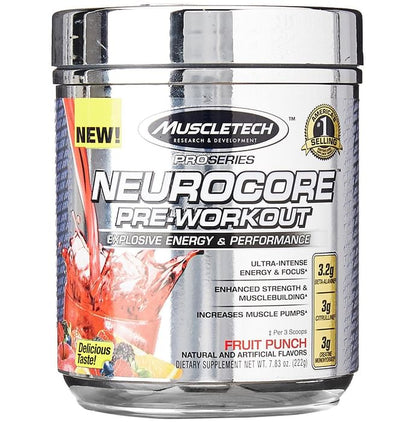 Muscletech Pro Series Neurocore Pre-Workout Powder Fruit Punch - Classic Derma