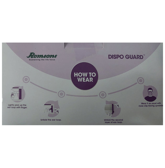 Romsons Dispo Guard 3 Ply Mask - Classic Derma