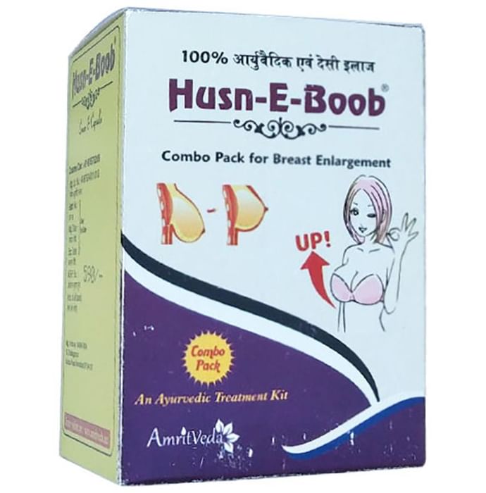 Amrit Veda Combo Pack of Husn-E-Boob 10 Capsule and Cream 30ml - Classic Derma