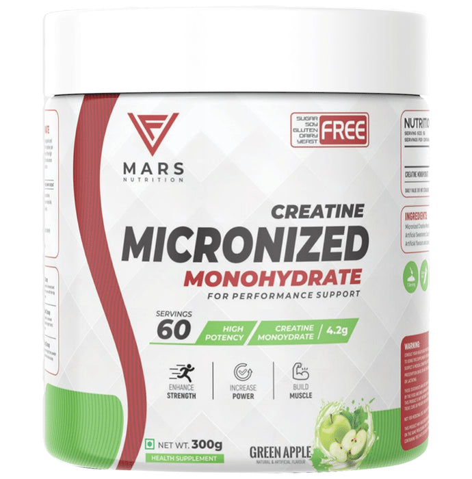 Mars Nutrition Creatine Micronized Monohydrate Green Apple - Classic Derma