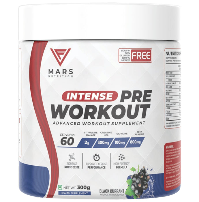 Mars Nutrition Intense Pre Workout Black Currant - Classic Derma