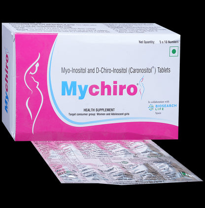 Mychiro Myo-Inositol & D-Chiro-Inositol Tablet | For Women & Adolescent Girls - Classic Derma