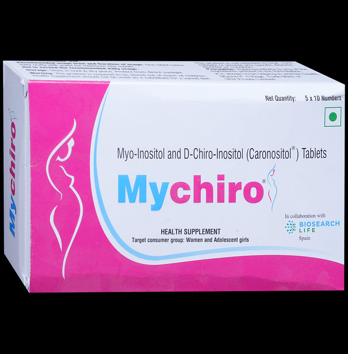 Mychiro Myo Inositol & D Chiro Inositol Tablet | For Women & Adolescent Girls
