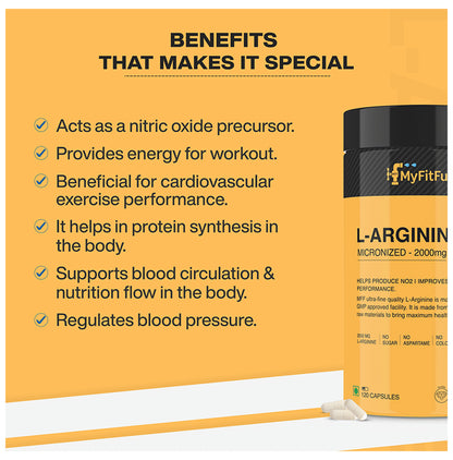 MyFitFuel L-Arginine (2000mg) Capsule