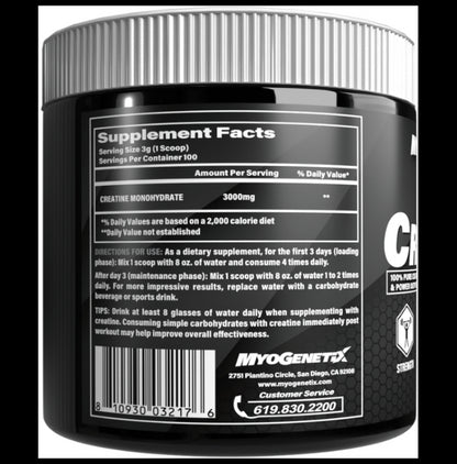 Myogenetix Creatine Monohydrate