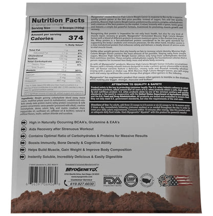 Myogenetix Massive High Calorie Weight Gainer Platinum Series Powder