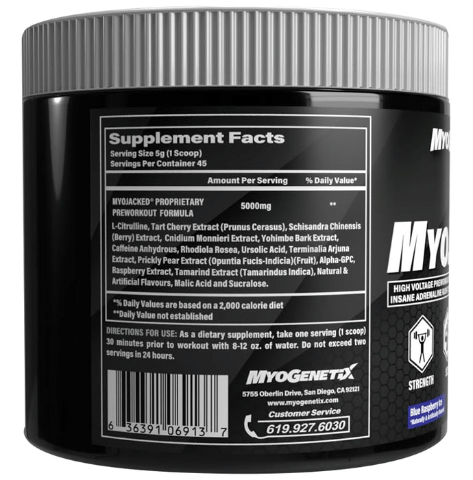 Myogenetix Myojacked Pre-workout Platinum Series Powder