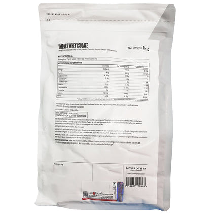 Myprotein Impact Whey Isolate Powder Chocolate Smooth
