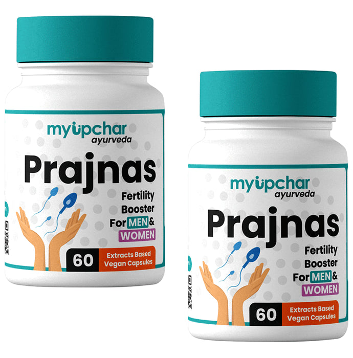 Myupchar Ayurveda Prajnas Extracts Based Vegan Capsule (60 Each) - Classic Derma
