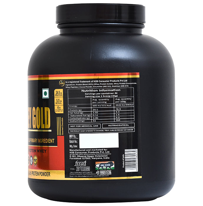 N2B 100% Whey Gold Powder Gourmet Chocolate