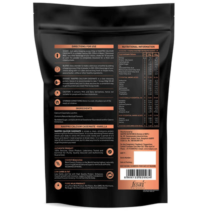 Nakpro Nutrition Calcium Caseinate Protein Powder Vanilla