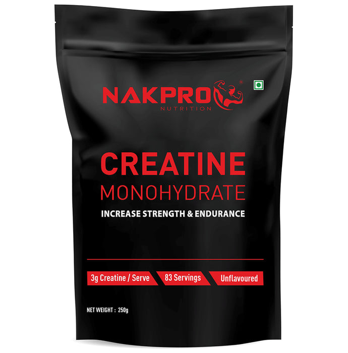 Nakpro Nutrition Creatine Monohydrate for Strength & Endurance | Flavour Unflavoured - Classic Derma