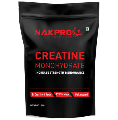 Nakpro Nutrition Creatine Monohydrate for Strength & Endurance | Flavour Unflavoured - Classic Derma