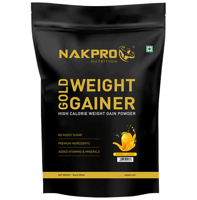 Nakpro Nutrition Gold Weight Gainer Powder Mango - Classic Derma