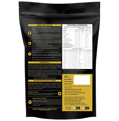 Nakpro Nutrition Gold Weight Gainer Powder Mango