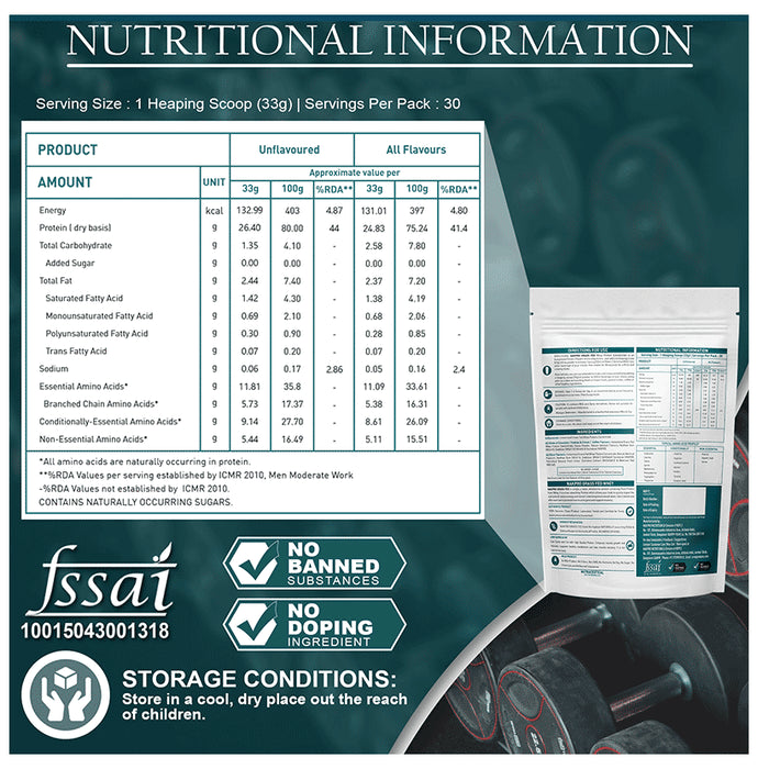 Nakpro Nutrition Grass Fed Whey Protein Concentrate Unflavored