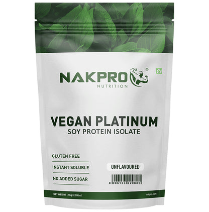 Nakpro Nutrition Vegan Platinum Soy Protein Isolate Unflavoured - Classic Derma