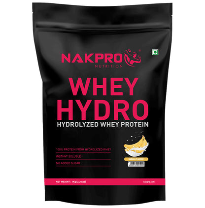 Nakpro Nutrition Whey Hydro Hydrolyzed Whey Protein Powder Banana - Classic Derma