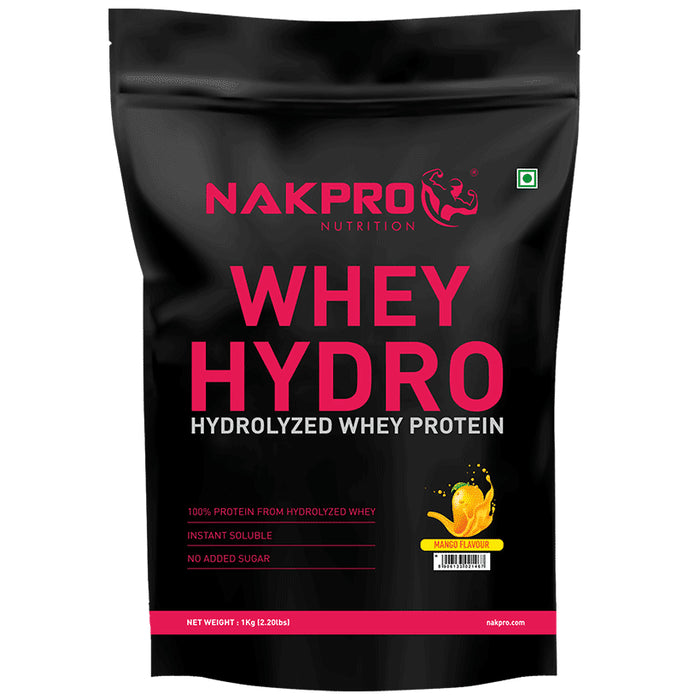 Nakpro Nutrition Whey Hydro Hydrolyzed Whey Protein Powder Mango - Classic Derma
