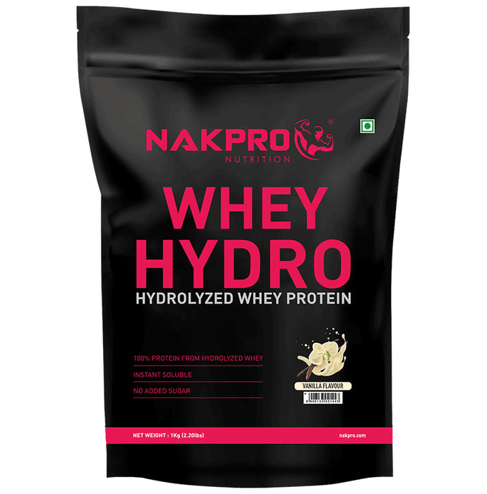 Nakpro Nutrition Whey Hydro Hydrolyzed Whey Protein Powder Vanilla - Classic Derma