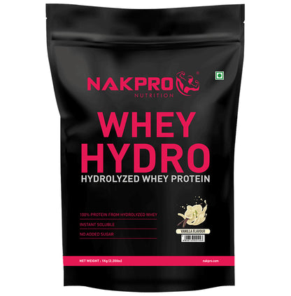Nakpro Nutrition Whey Hydro Hydrolyzed Whey Protein Powder Vanilla - Classic Derma