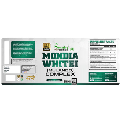 Humming Herbs Mondia Whitei (Mulando) Complex Capsule (90 Each)