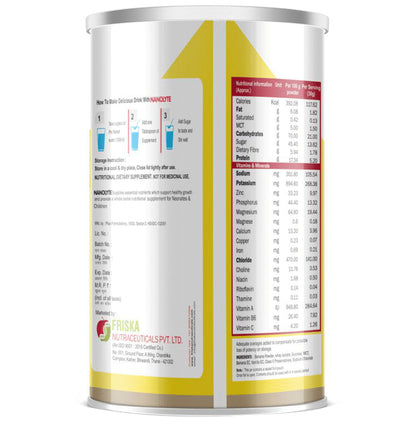 Nanolyte Banana Power for Healthy Growth & Nutrition | Gluten Free | Flavour Powder Vanilla