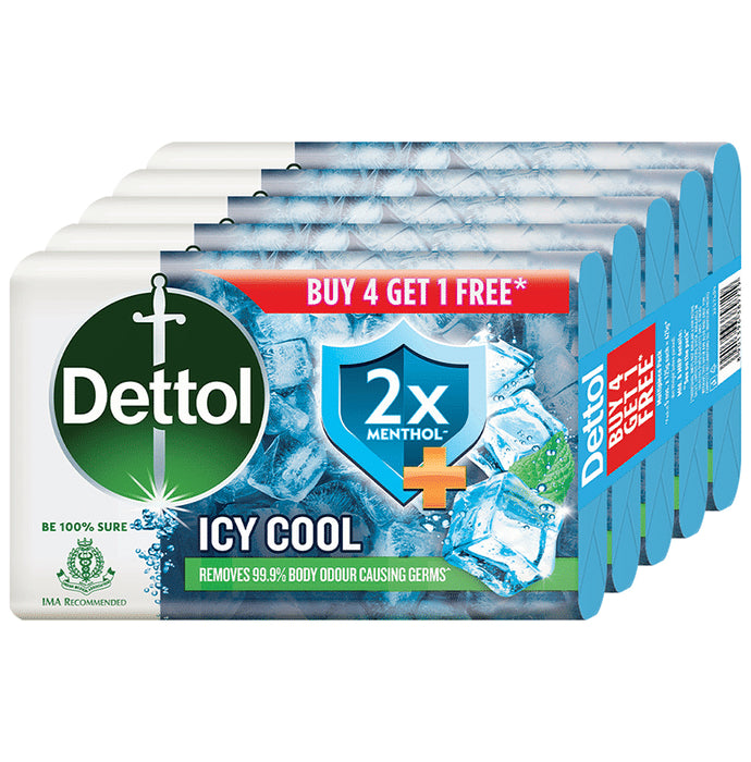 Dettol Intense Cool Soap 125gm (Buy 4 Get 1 Free) - Classic Derma