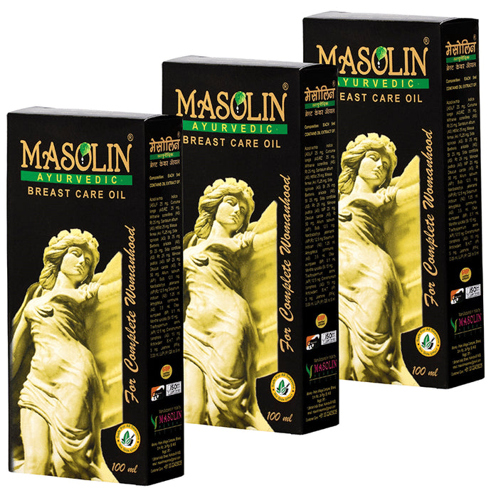 Masolin Ayurvedic Breast Care Oil (100ml Each) - Classic Derma