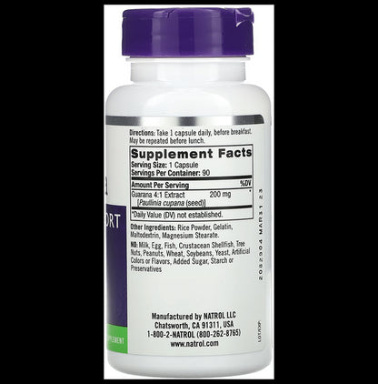 Natrol Guarana Energy Support Capsule