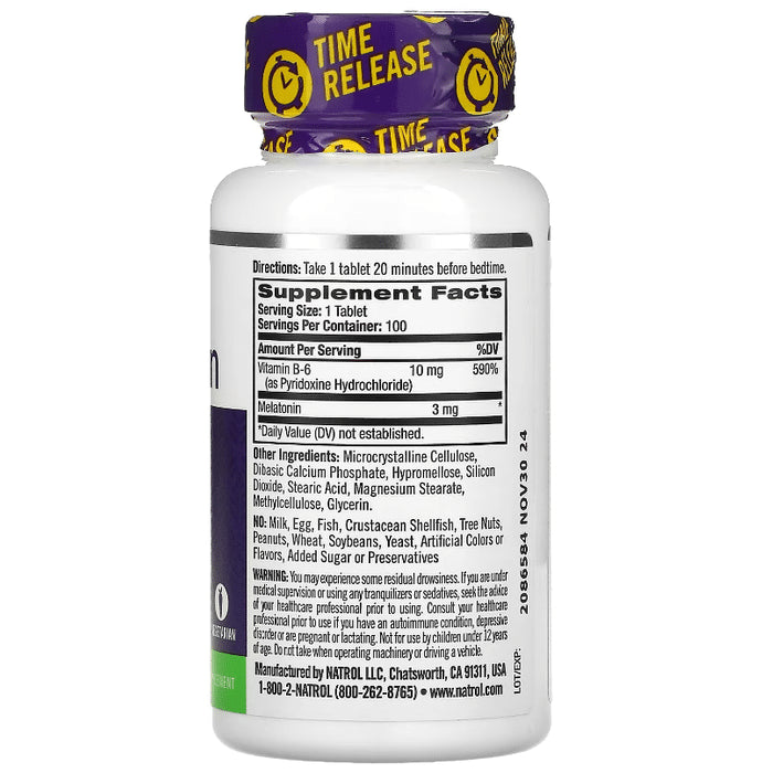 Natrol Melatonin 3mg Vegetarian Tablet | For Sleep Support