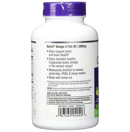 Natrol Omega-3 Fish Oil 1000mg Softgel | For Healthy Heart