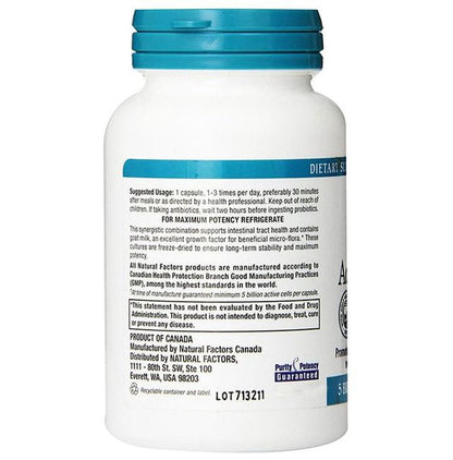 Natural Factors Acidophilus & Bifidus Goat Milk Capsule