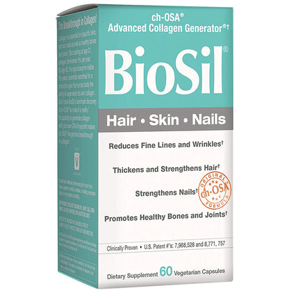 Natural Factors Biosil, Skin & Hair & Nails Vegetarian Capsule - Classic Derma