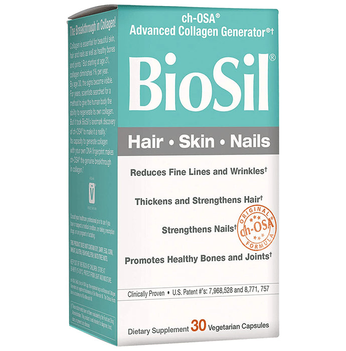 Natural Factors Biosil, Skin & Hair & Nails Vegetarian Capsule - Classic Derma