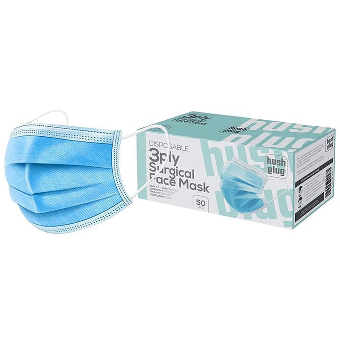 Hush Plug Disposable 3 Ply Surgical Face Mask - Classic Derma