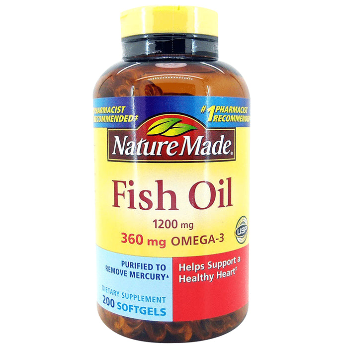 Nature Made Fish Oil Omega-3 1200mg Softgels - Classic Derma