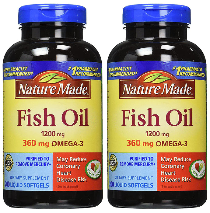 Nature Made Fish Oil Omega-3 Liquid Softgel (200 Each) - Classic Derma