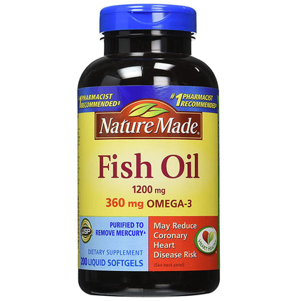 Nature Made Fish Oil Omega-3 Liquid Softgel (200 Each)