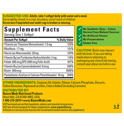 Nature Made Super B Energy Complex Softgels