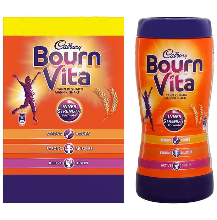 Cadbury Bournvita Combo Pack Refill 2kg Chocolate 200gm - Classic Derma