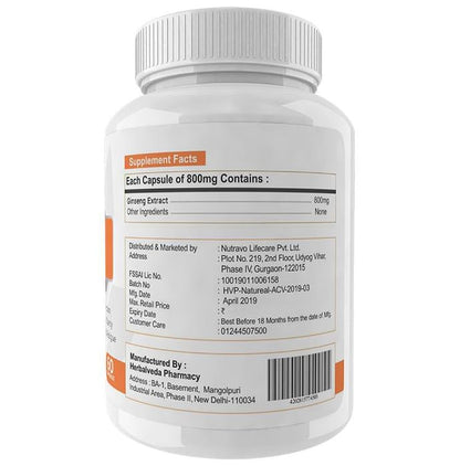 Natureal Ginseng Extract 800mg Capsule