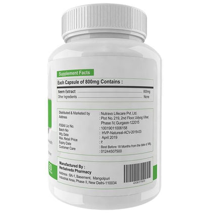 Natureal Neem Extract 800mg Capsule