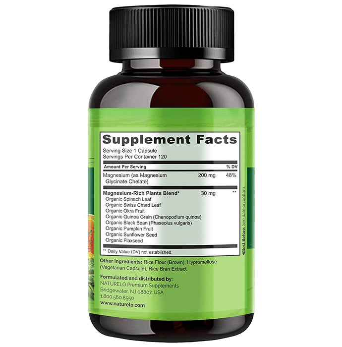 Naturelo Magnesium Glycinate Chelate Vegetarian Capsule