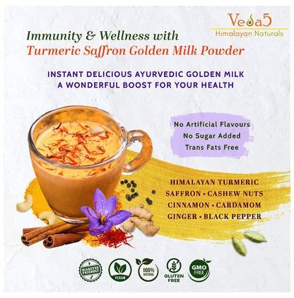 Veda5 Turmeric Saffron Golden Milk Powder