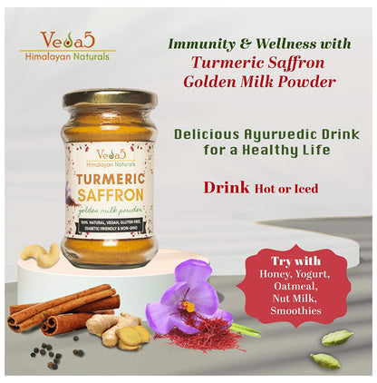 Veda5 Turmeric Saffron Golden Milk Powder
