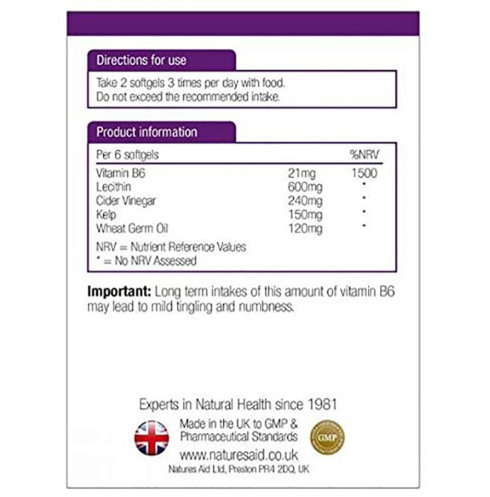 Natures Aid Trim-It Cider Vinegar, Kelp & Lecithin Softgels - Classic Derma